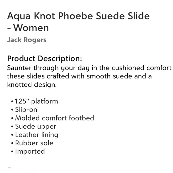 Jack Rodgers Aqua Knot Phoebe Suede Slide Sandals Women’s Size 8 NEW - Picture 7 of 7